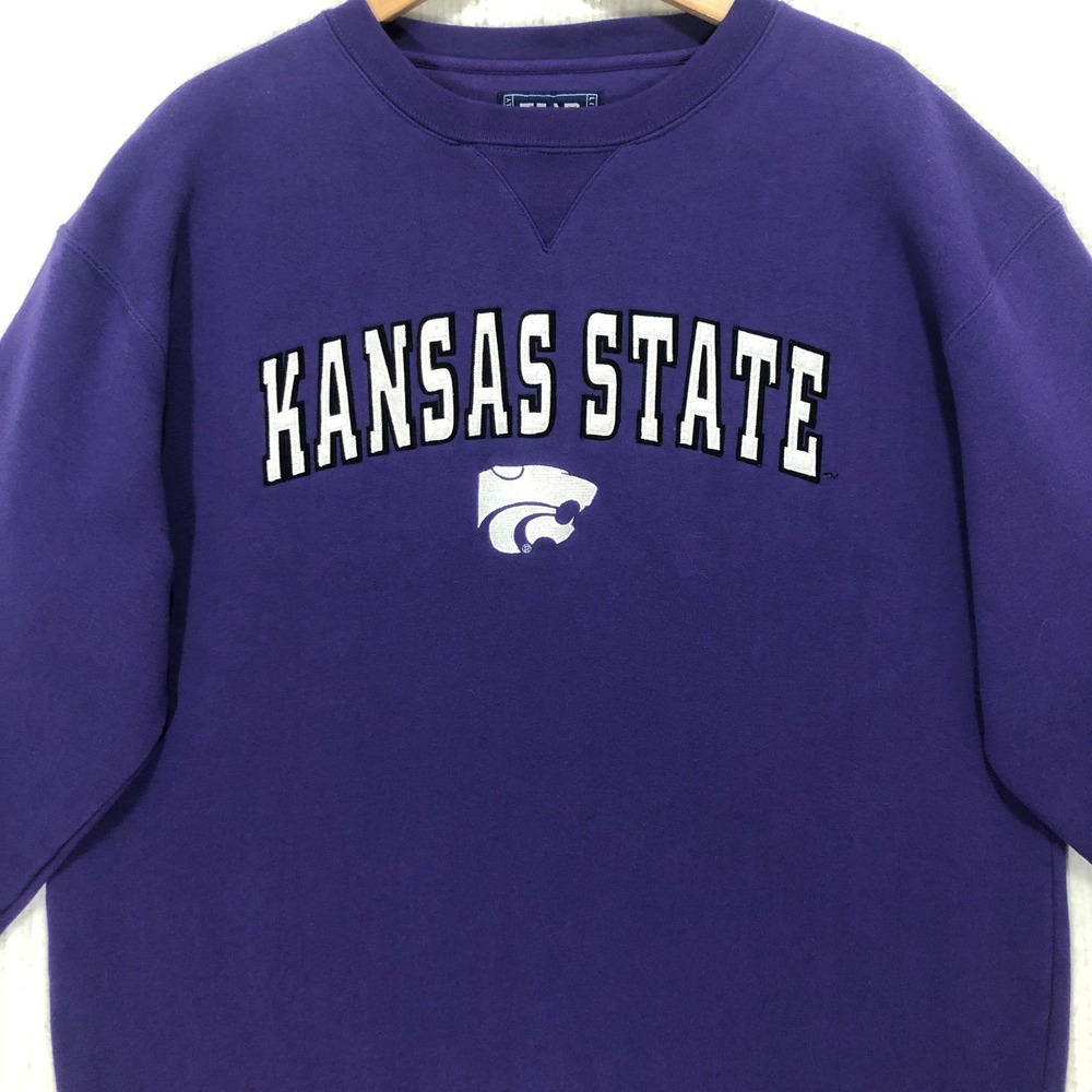 Team Edition Kansas State Wildcats Sweatshirt Purple Mens Large NCAA‎ Crewneck